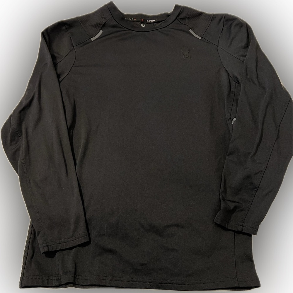 SPYDER NWOT! MEN’S ESSENTIAL BASE LAYER MOISTURE WICKING BLACK PROWEB